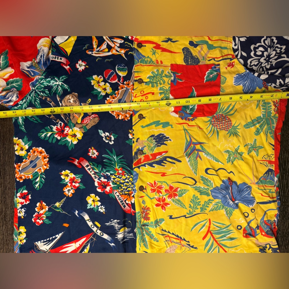 Ralph Lauren Men's Polo Bear Tropical Hawaiian Button Down Shirt - Picture 6 of 6